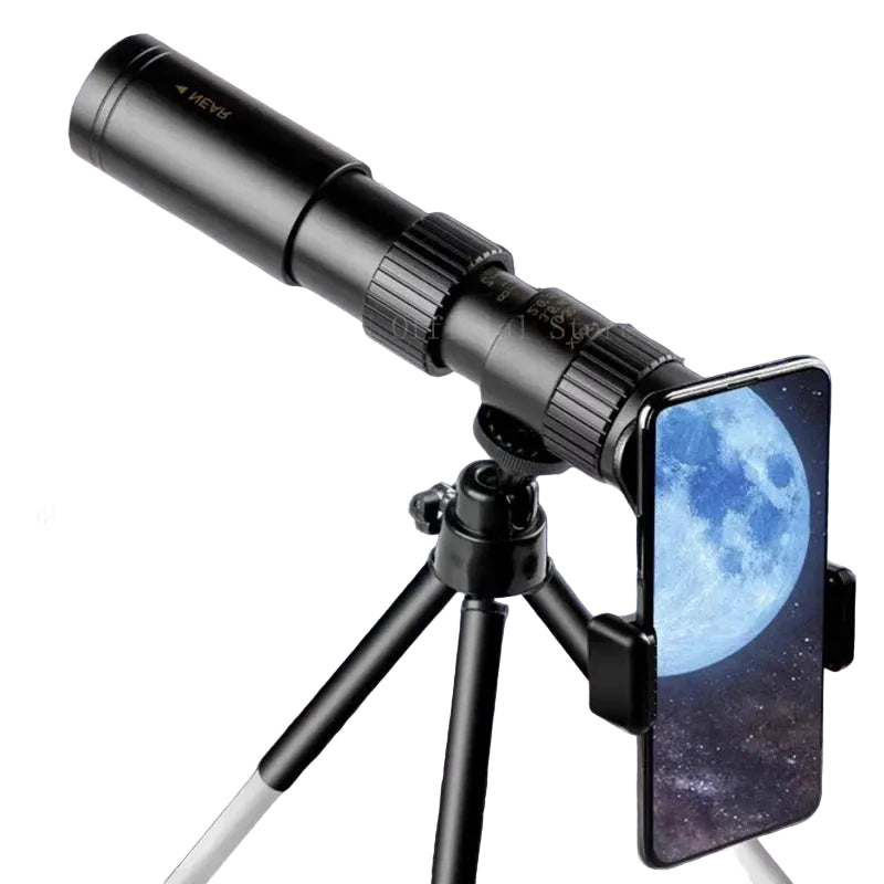 10-300X Phone adaptable Portable Metal Monocular HD 4K Optics