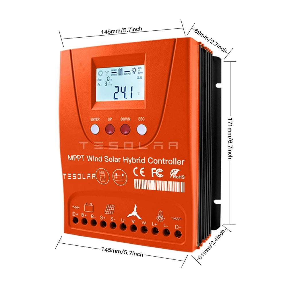1000W, 1.2 & 1.5kw Hybrid MPPT Controller Wi-Fi power control unit