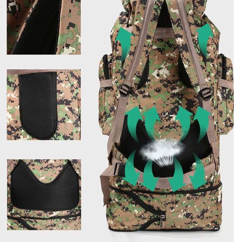 100L 75ltr Large Outdoor Tactical Backpack BackPacks