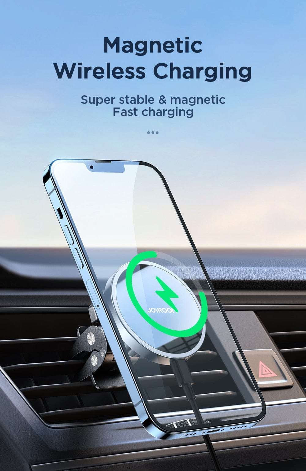 15W Magnetic Car Phone Holder Wireless Charger wifi & wireless