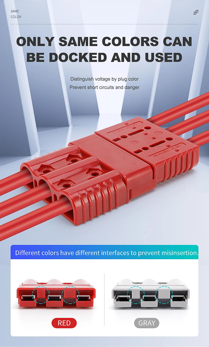 2pcs Anderson Plug 3Pin 50A 75A 175A Quick Connect Kit electrical supplys