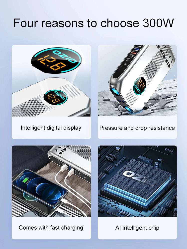 300W Car Power Inverter Adaptor Multifunctional 12/24V