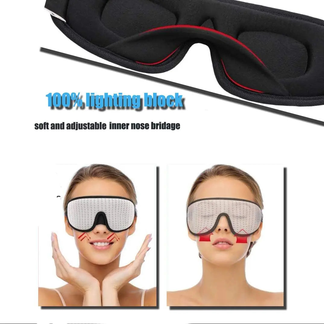 3D Mask for Sleep Light Blockout Soft Padded Camping Equipment