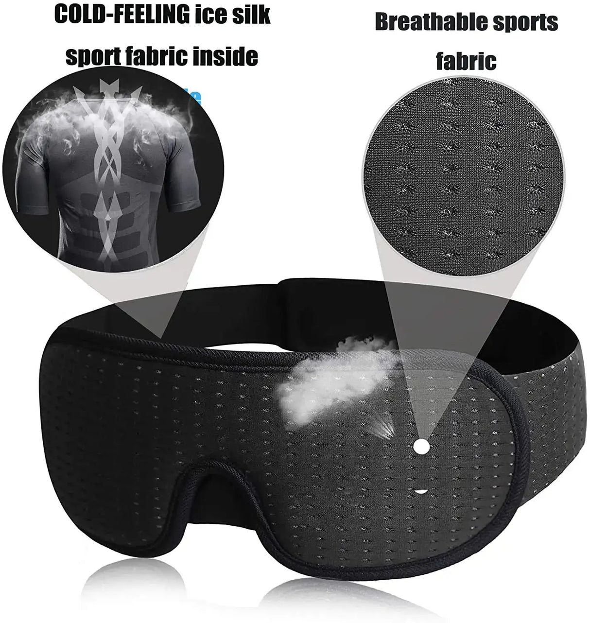3D Mask for Sleep Light Blockout Soft Padded Camping Equipment
