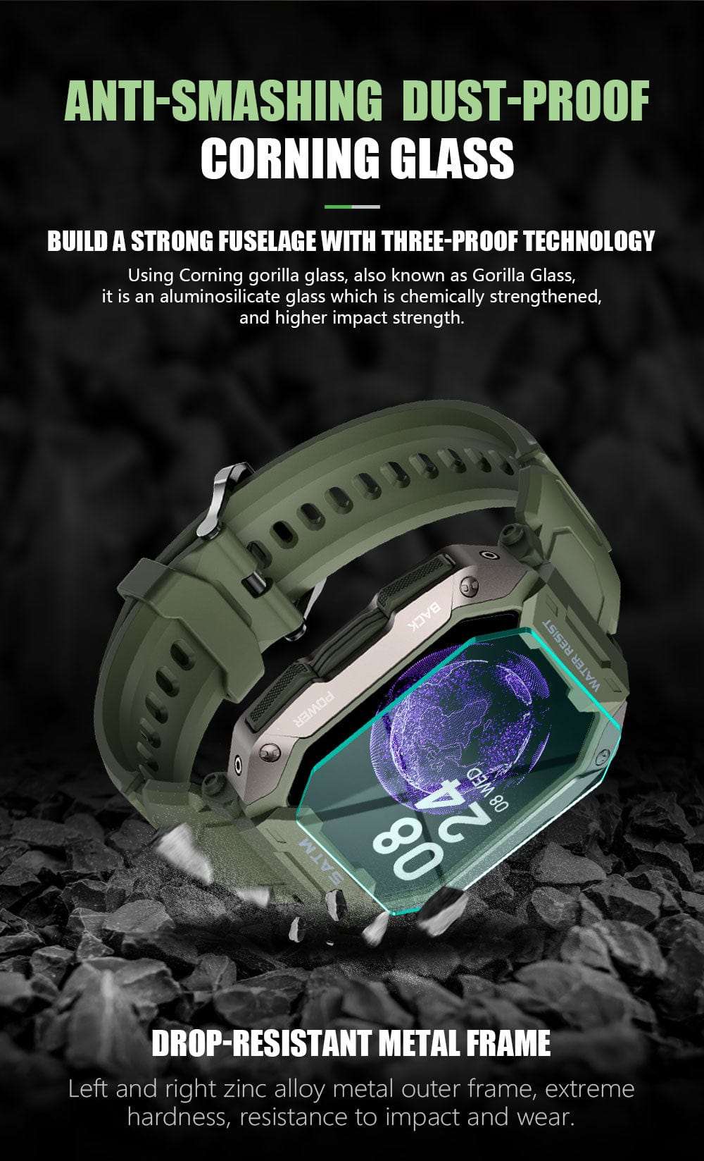 5ATM FC20 Ultra Smart Watch Carbon Watchs