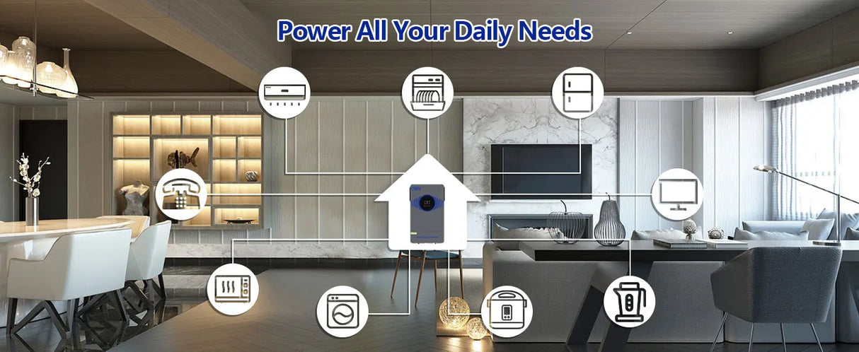 6.2kW Off-Grid Hybrid Solar Inverter MPPT & WiFi Wind & Solar Controllers