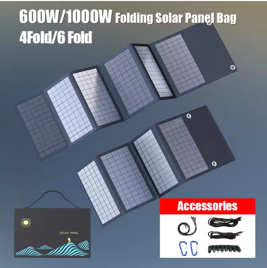 600W or 1000W Solar Panel Power Supply Portable Folding solar panels