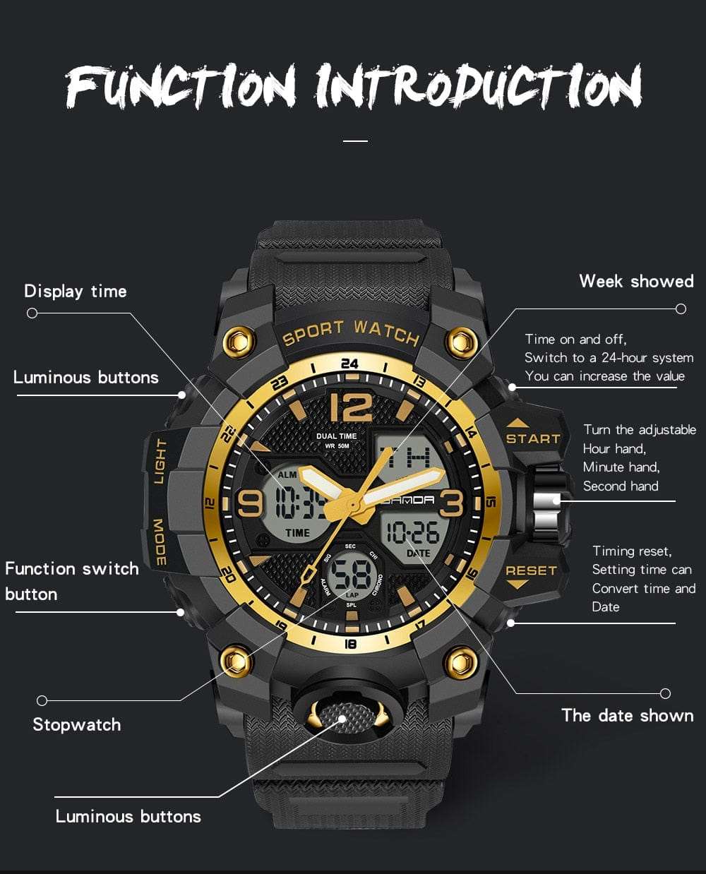 6030 Sports Military Quartz Watch Watchs