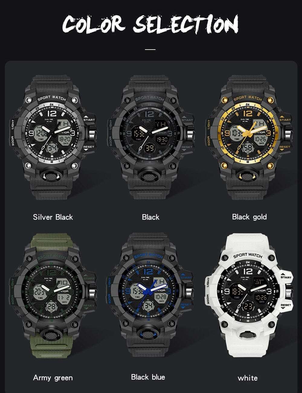 6030 Sports Military Quartz Watch Watchs