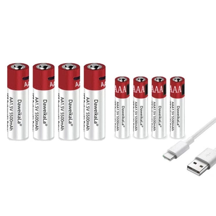 AA+AAA 5500mah Rechargeable Lithium Battery Rechargeable Batteries