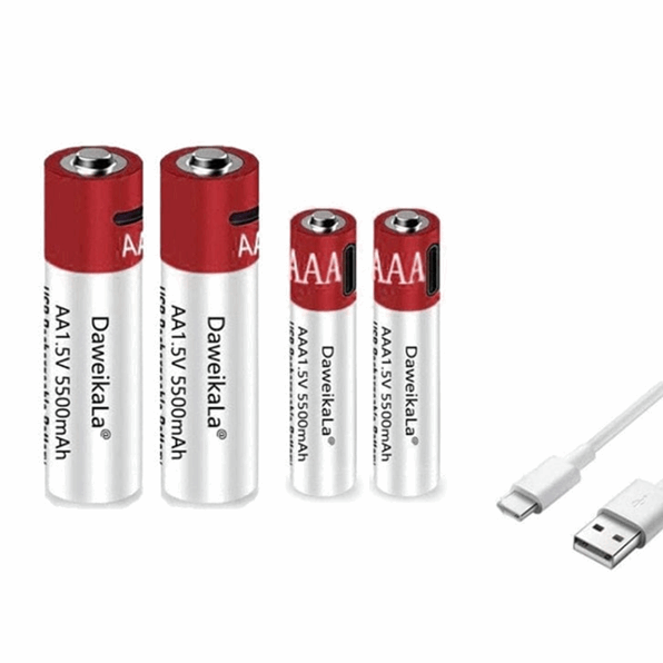 AA+AAA 5500mah Rechargeable Lithium Battery Rechargeable Batteries