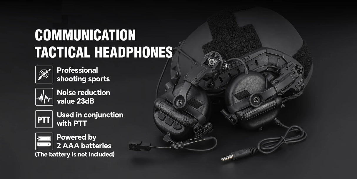 Active Noise Reduction Tactical 2 way Radio Headset Helmet & Pack Accessories