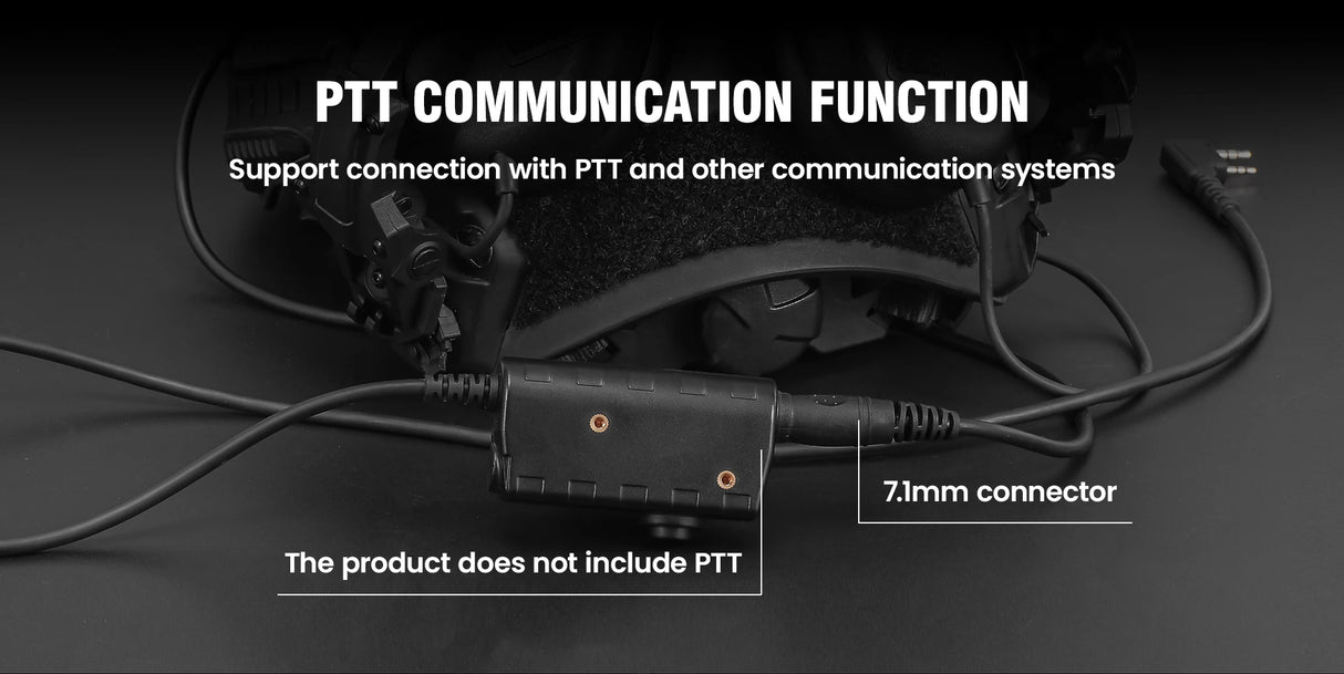 Active Noise Reduction Tactical 2 way Radio Headset Helmet & Pack Accessories