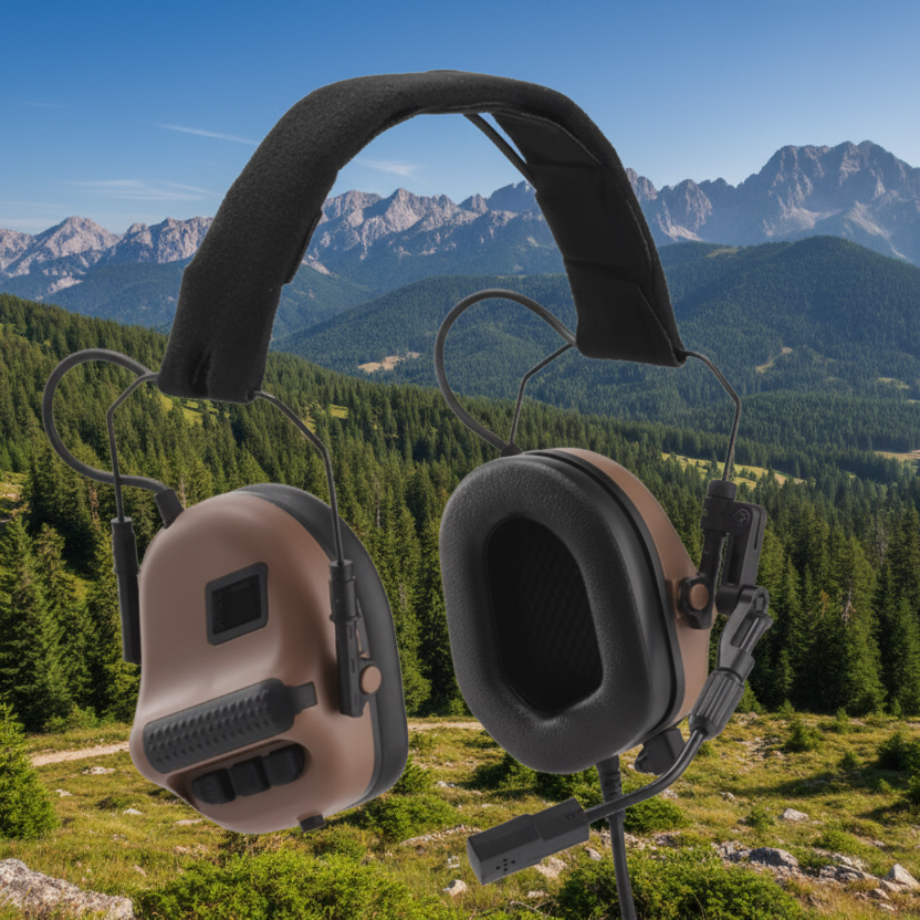 Active Noise Reduction Tactical 2 way Radio Headset Helmet & Pack Accessories