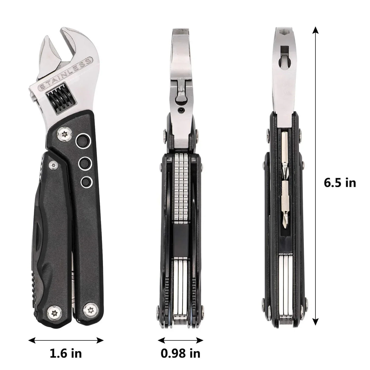 Adjustable Multi functional Wrench Folding Knife Pliers Screwdriver tools