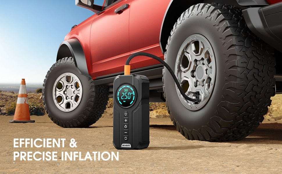 BUVAYE Car Jump Starter Air Pump Portable Air Compressor