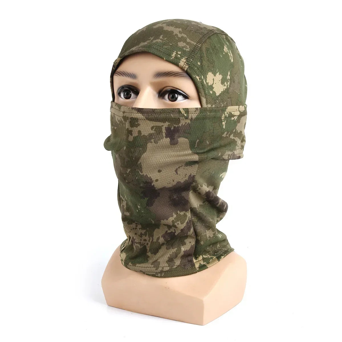 Camo Balaclava Full Face Cap Helmet Liner Neck Gaiter Outdoor Clothing