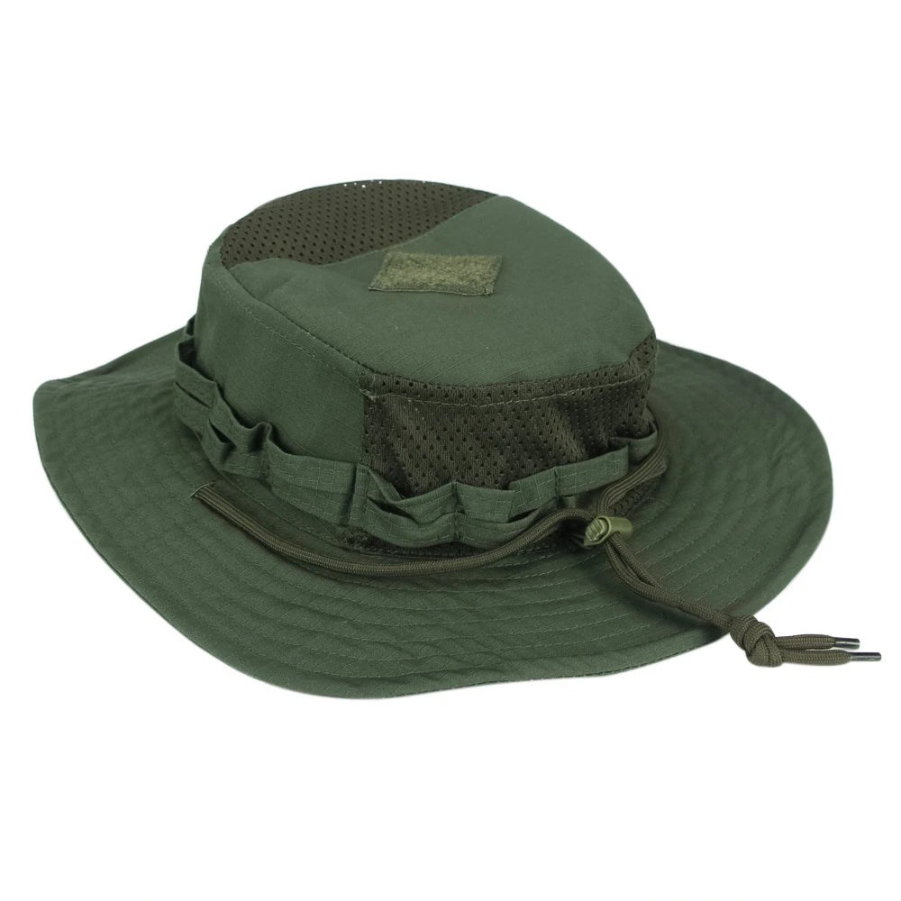 Camo Brimmed Breathable Bucket Hat tactical hats