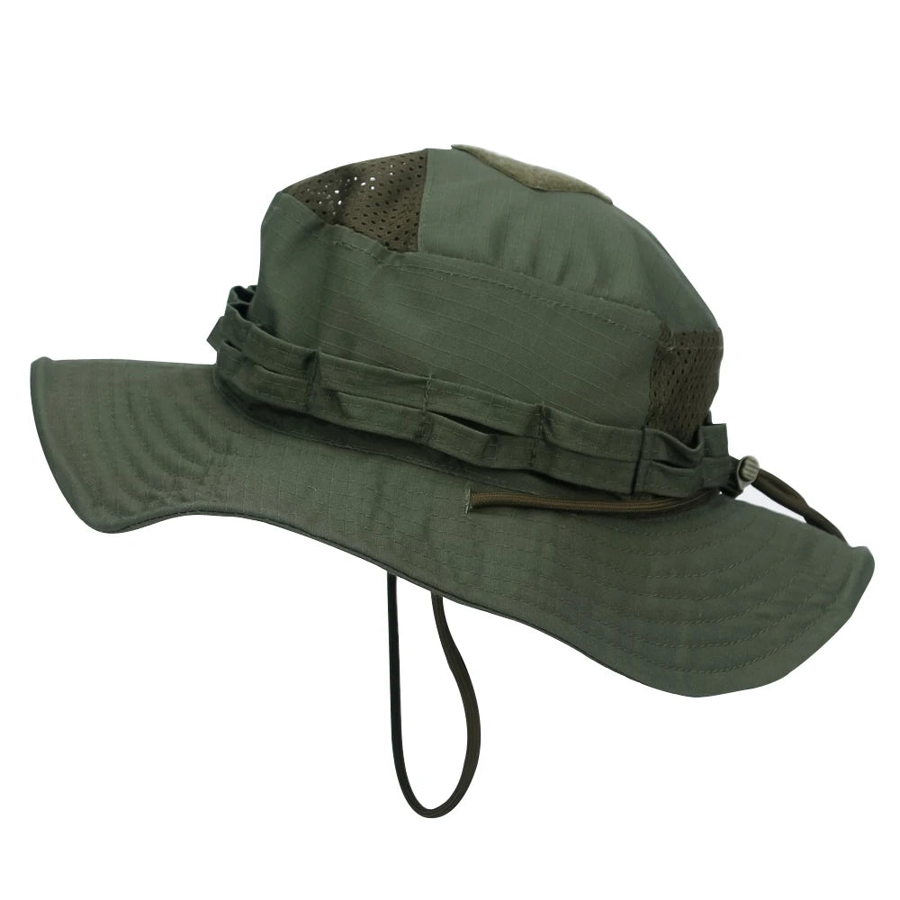 Camo Brimmed Breathable Bucket Hat tactical hats