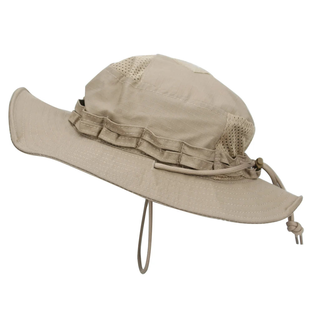 Camo Brimmed Breathable Bucket Hat tactical hats