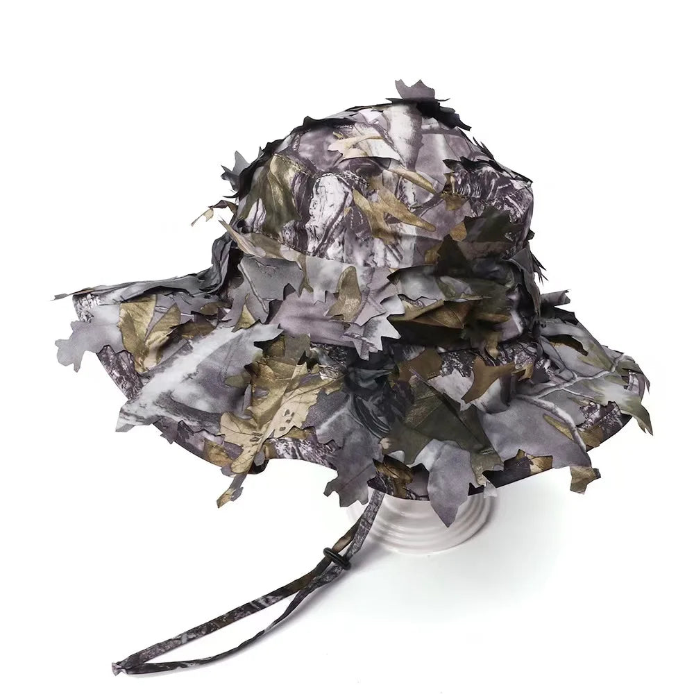 Camouflage Boonie Hats 3D Leaves Camo Tactical Ghillie Caps tactical hats