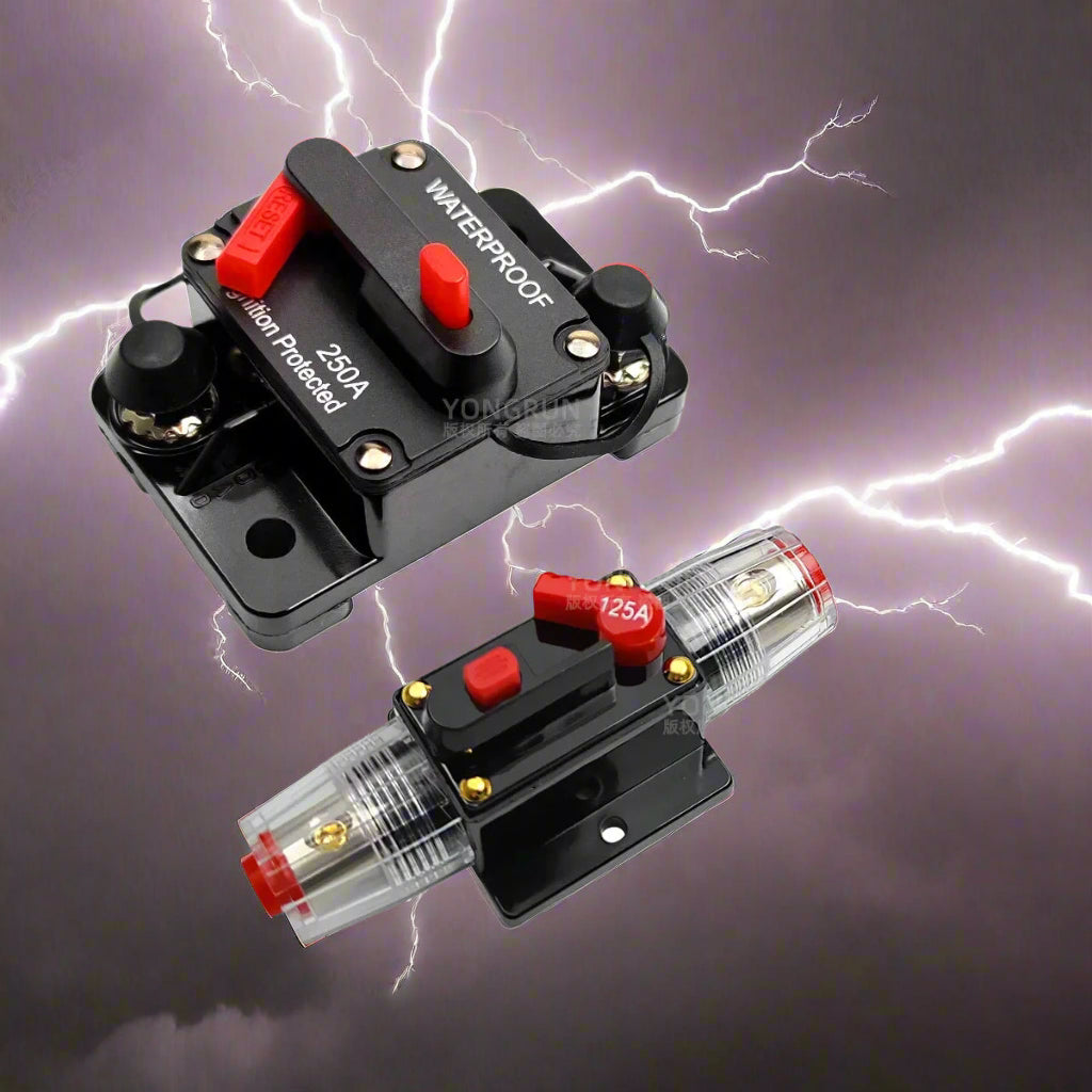 Circuit Breaker Fuse 20A to 300A Manual Reset Waterproof 12V 48V electrical supplys
