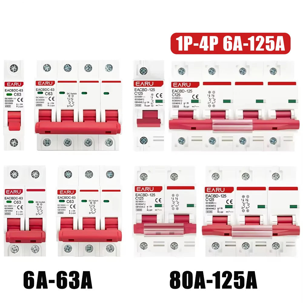 DC Solar Wind Mini Circuit Breaker Overload Protection 6A to 125A electrical supplys