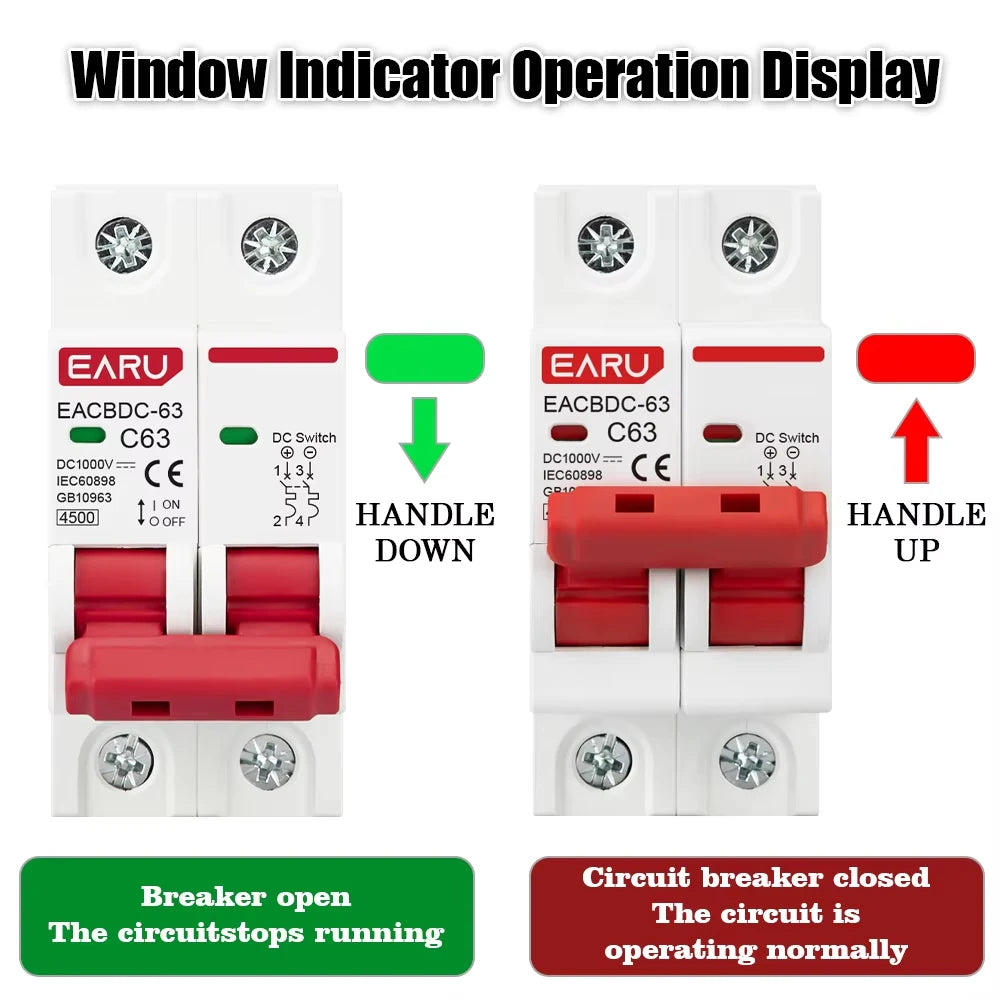 DC Solar Wind Mini Circuit Breaker Overload Protection 6A to 125A electrical supplys