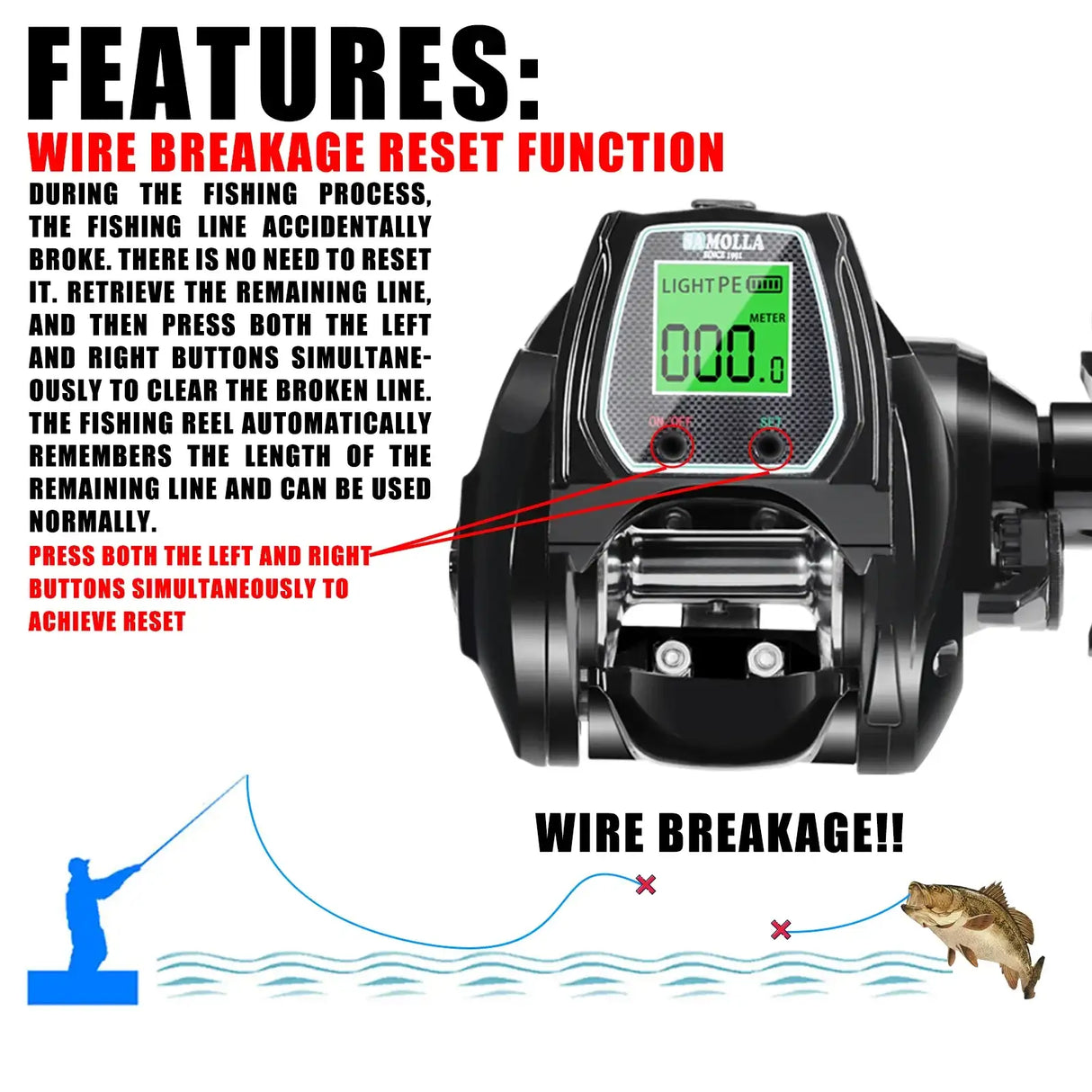 Deep Sea Electronic Fishing Reel Left or Right Hand Marine & Fishing