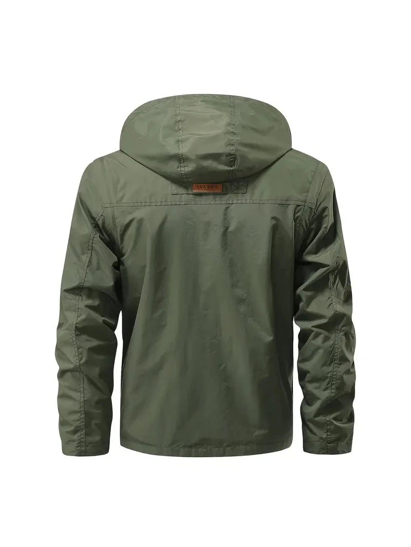 Detachable Sleeves & Hood Windproof Jacket Fleece Lined Workwear Outdoor Clothing