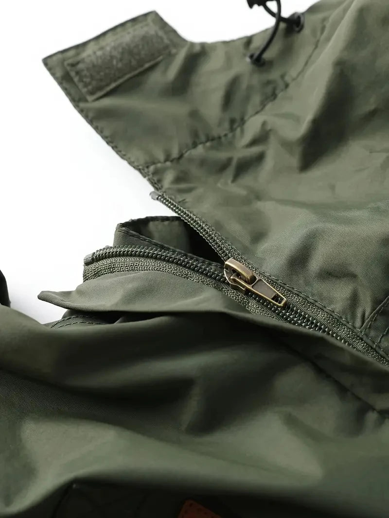 Detachable Sleeves & Hood Windproof Jacket Fleece Lined Workwear Outdoor Clothing