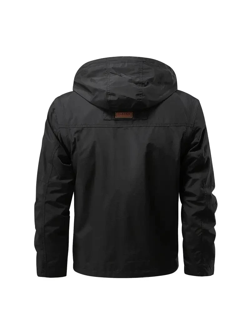 Detachable Sleeves & Hood Windproof Jacket Fleece Lined Workwear Outdoor Clothing