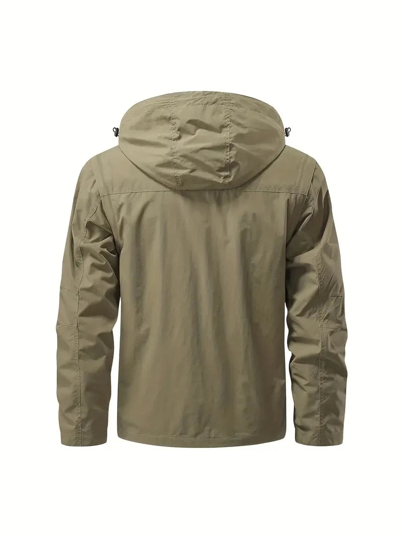 Detachable Sleeves & Hood Windproof Jacket Fleece Lined Workwear Outdoor Clothing