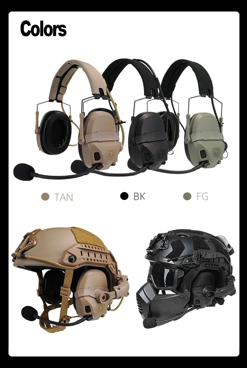 Digital Dual DSP Tactical Headset - Advanced Noise Reduction Eyes Ears & Hands
