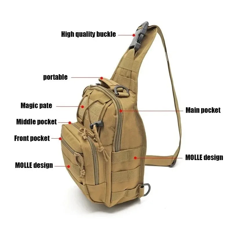 Expandable Molle Adventure Shoulder Sling Chest Pack Bag BackPacks