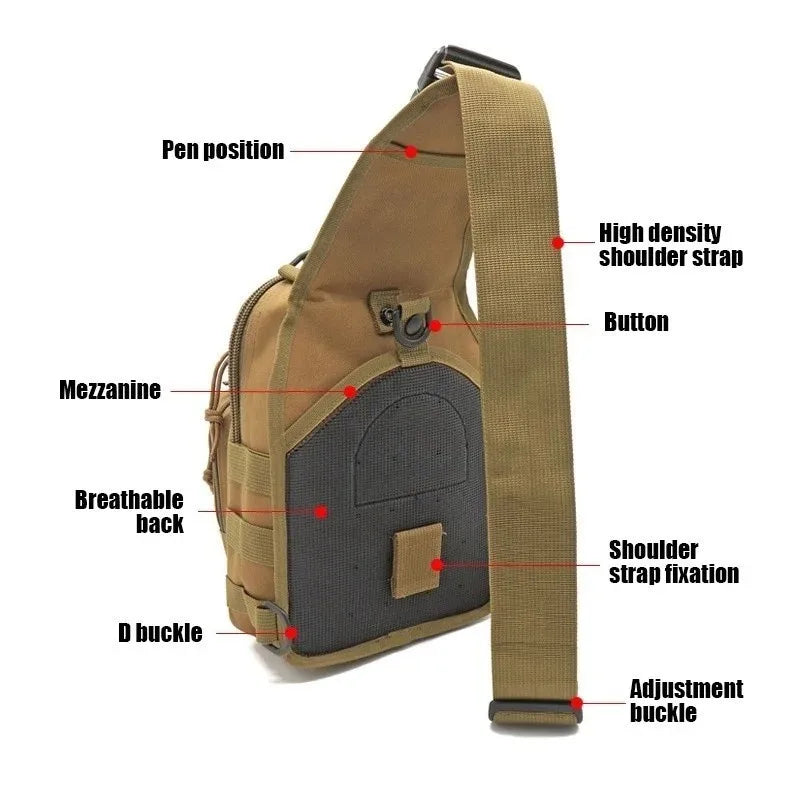Expandable Molle Adventure Shoulder Sling Chest Pack Bag BackPacks