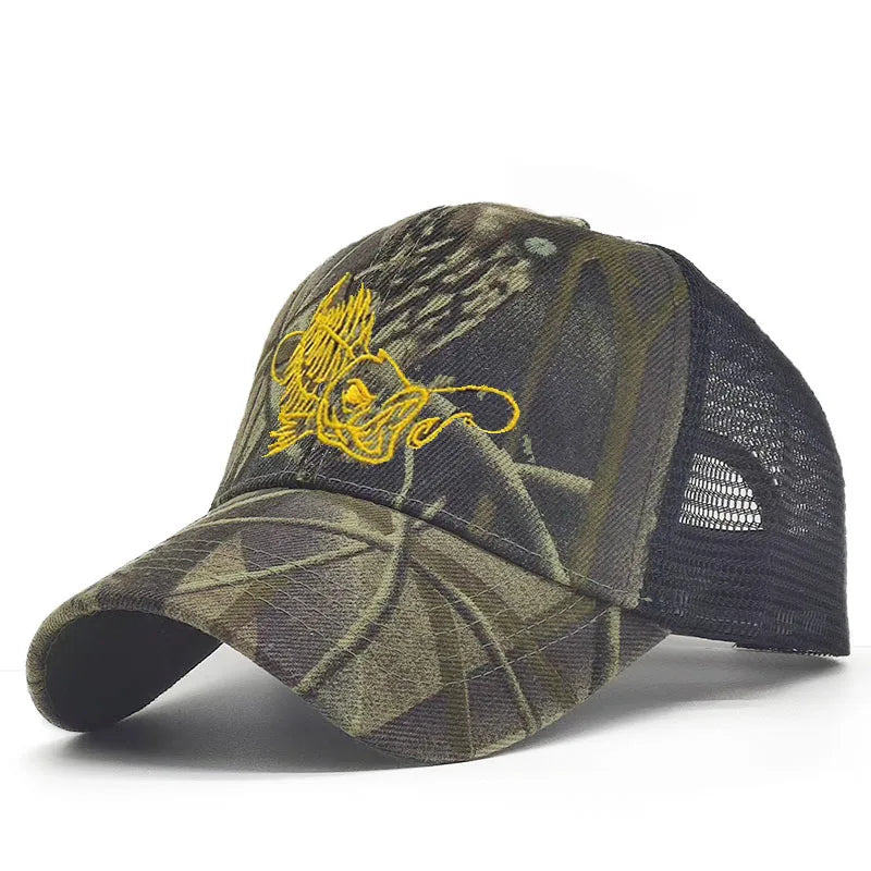 Fish Bone Camo Fishing Caps Cotton Jungle Hat Unisex caps