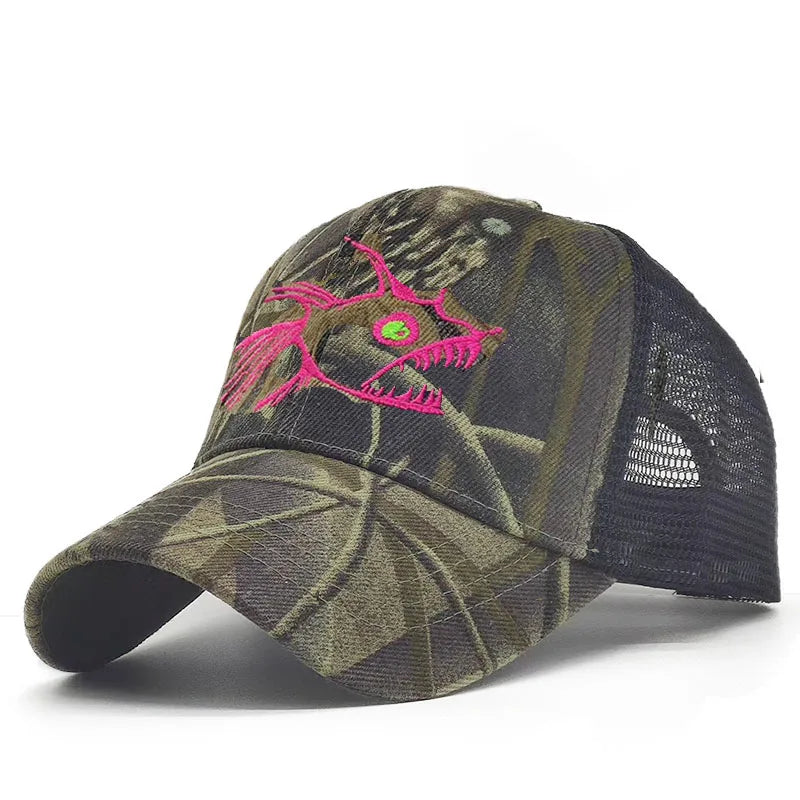 Fish Bone Camo Fishing Caps Cotton Jungle Hat Unisex caps