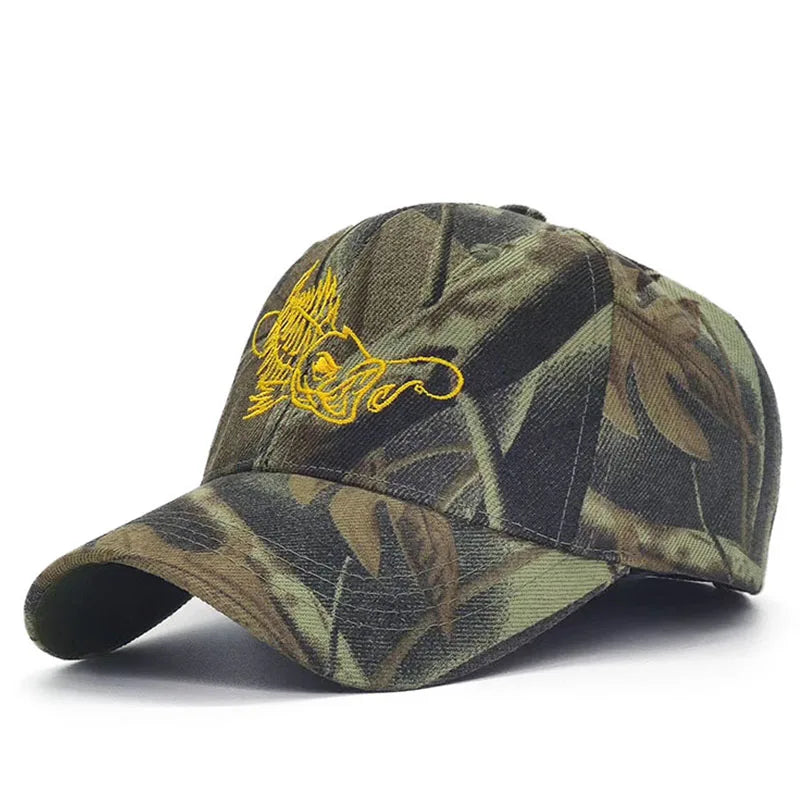 Fish Bone Camo Fishing Caps Cotton Jungle Hat Unisex caps