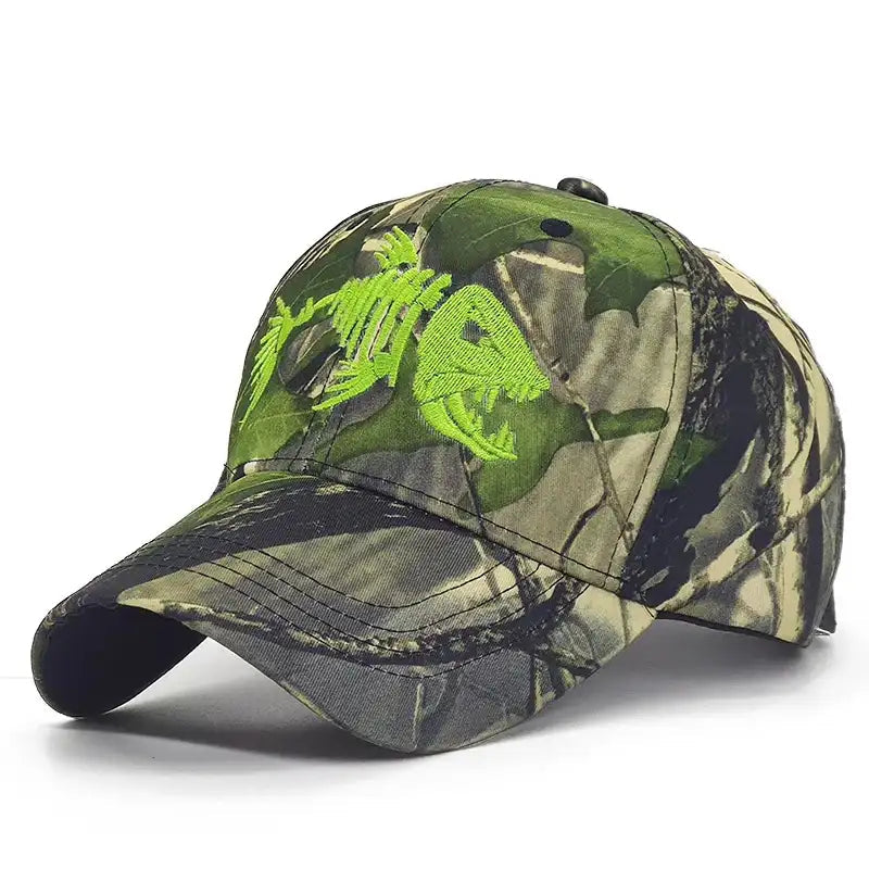 Fish Bone Camo Fishing Caps Cotton Jungle Hat Unisex caps