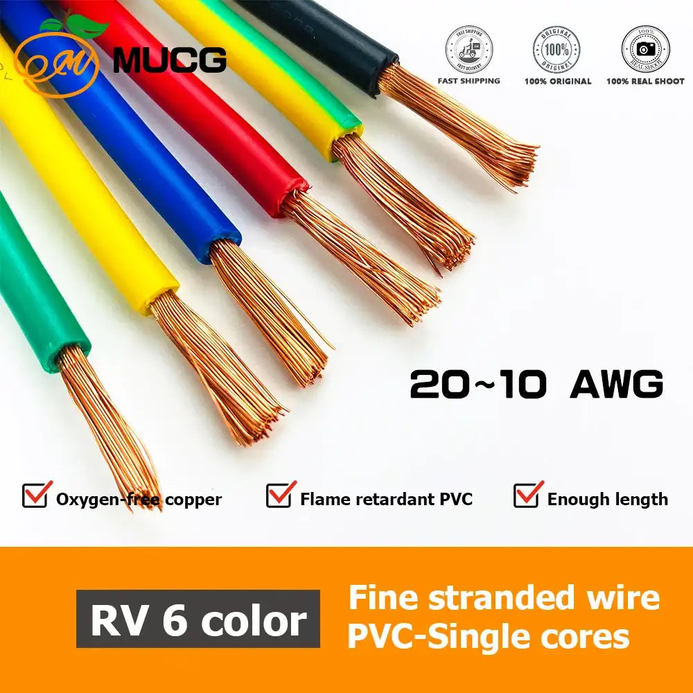 Flexible Copper Wire Electric Power Cable 10 - 20 AWG electrical supplys