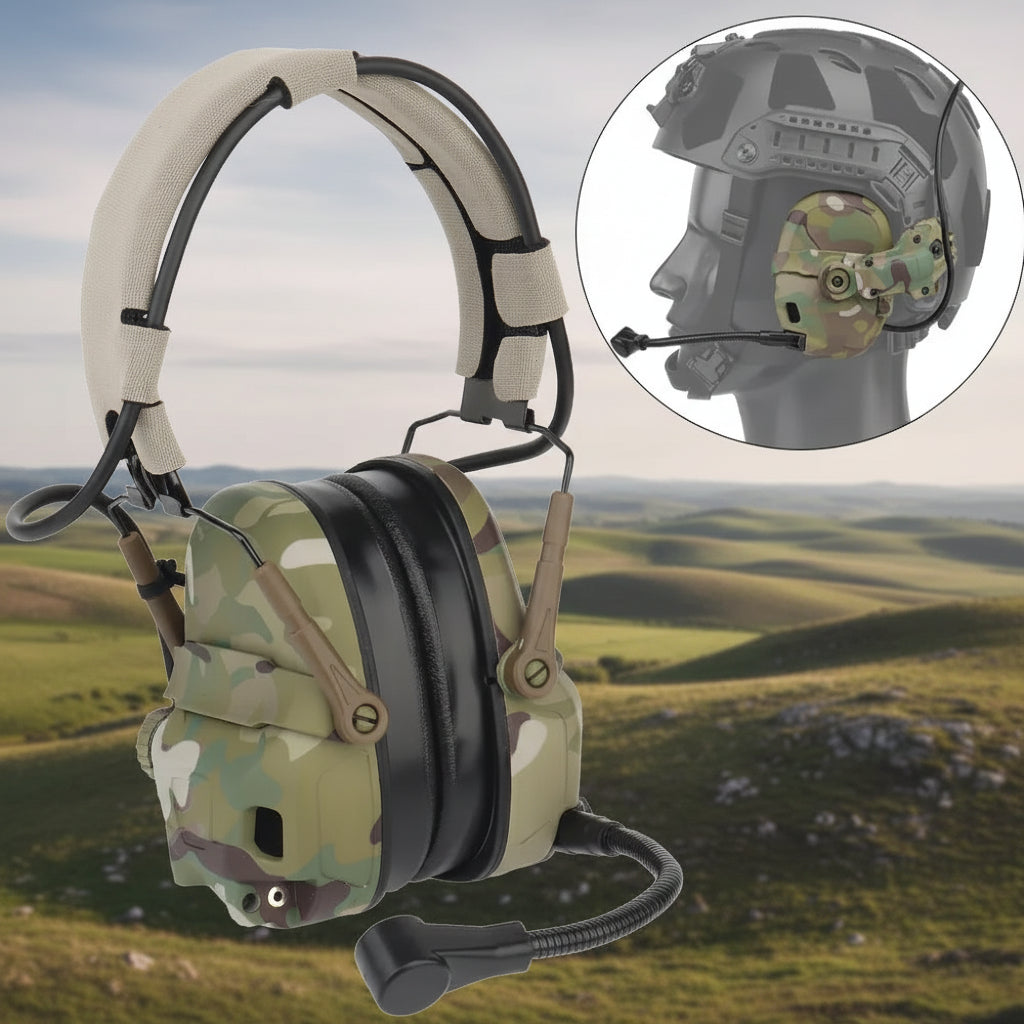 GEN 6 Noise Reduction Headset Helmet or Head Mounted 2 in 1 Survival