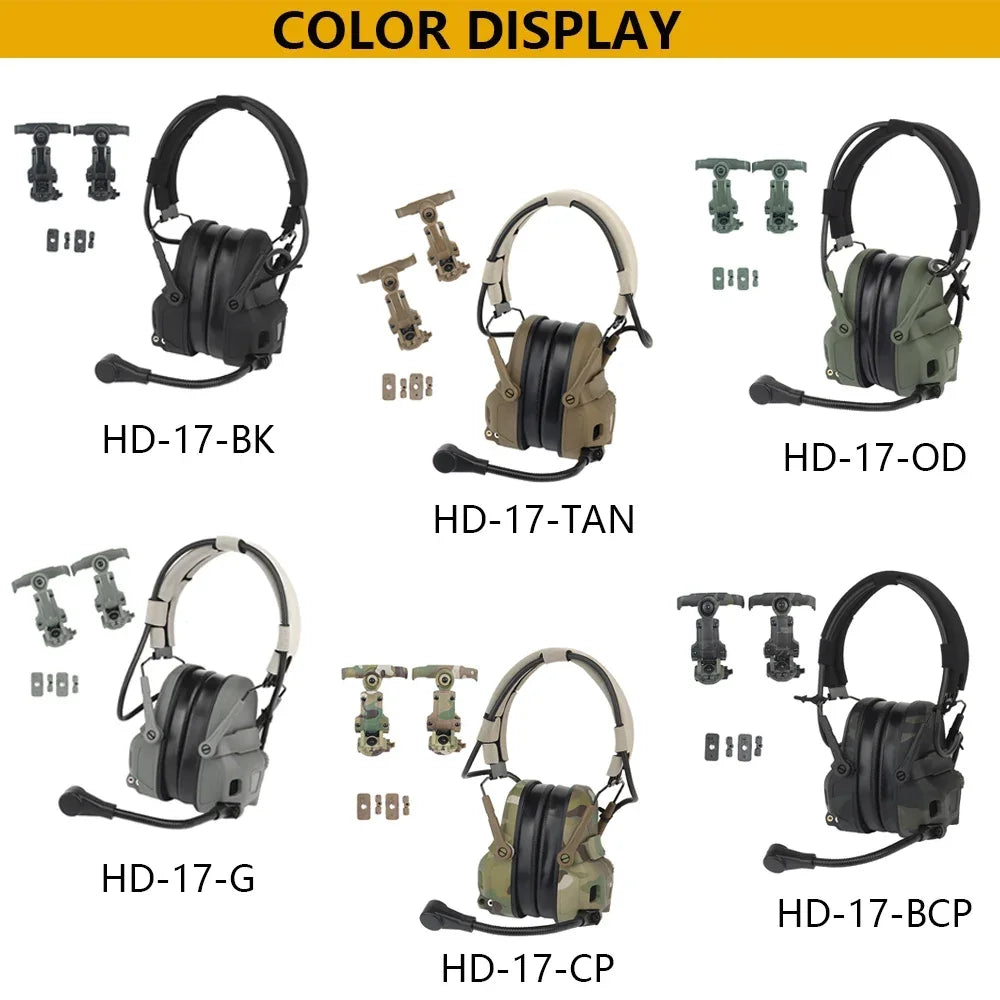 GEN 6 Noise Reduction Headset Helmet or Head Mounted 2 in 1 Survival
