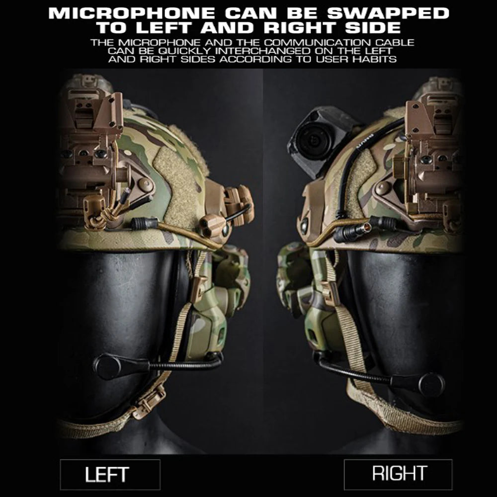 GEN 6 Noise Reduction Headset Helmet or Head Mounted 2 in 1 Survival
