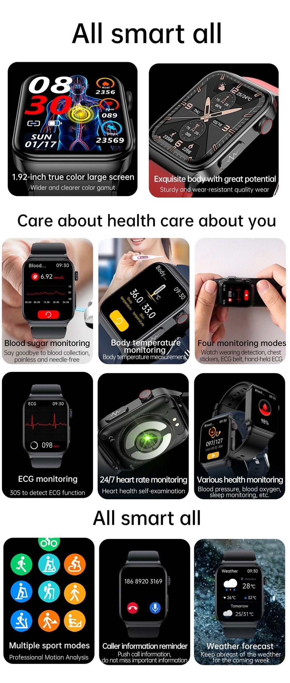 GPS Smartwatch: Remote Health Monitor Watchs