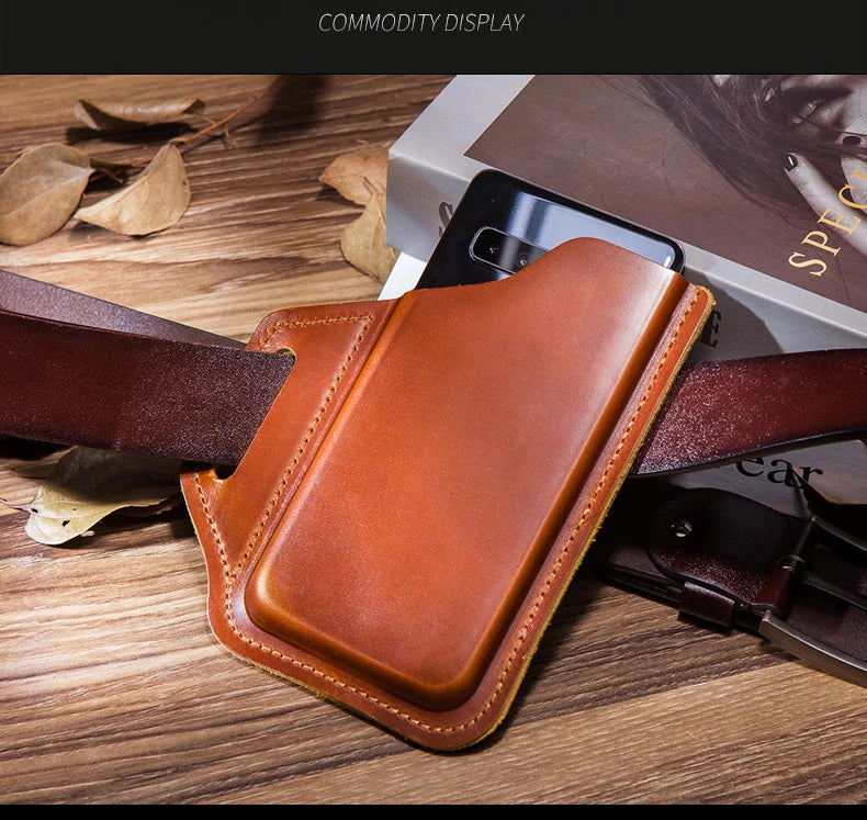 Genuine Leather Belt Phone Holster phone stuff
