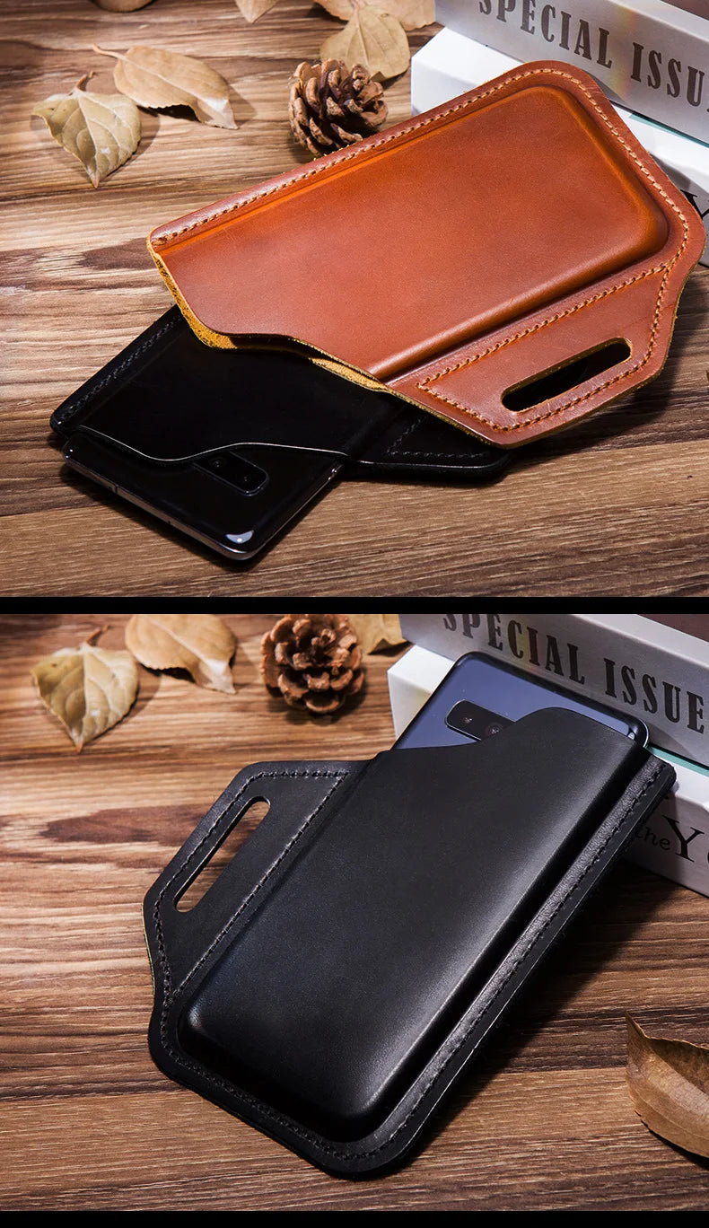 Genuine Leather Belt Phone Holster phone stuff