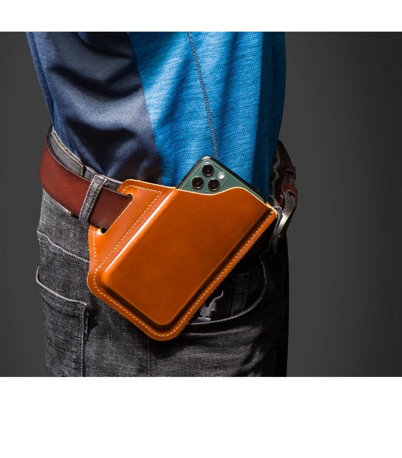Genuine Leather Belt Phone Holster phone stuff