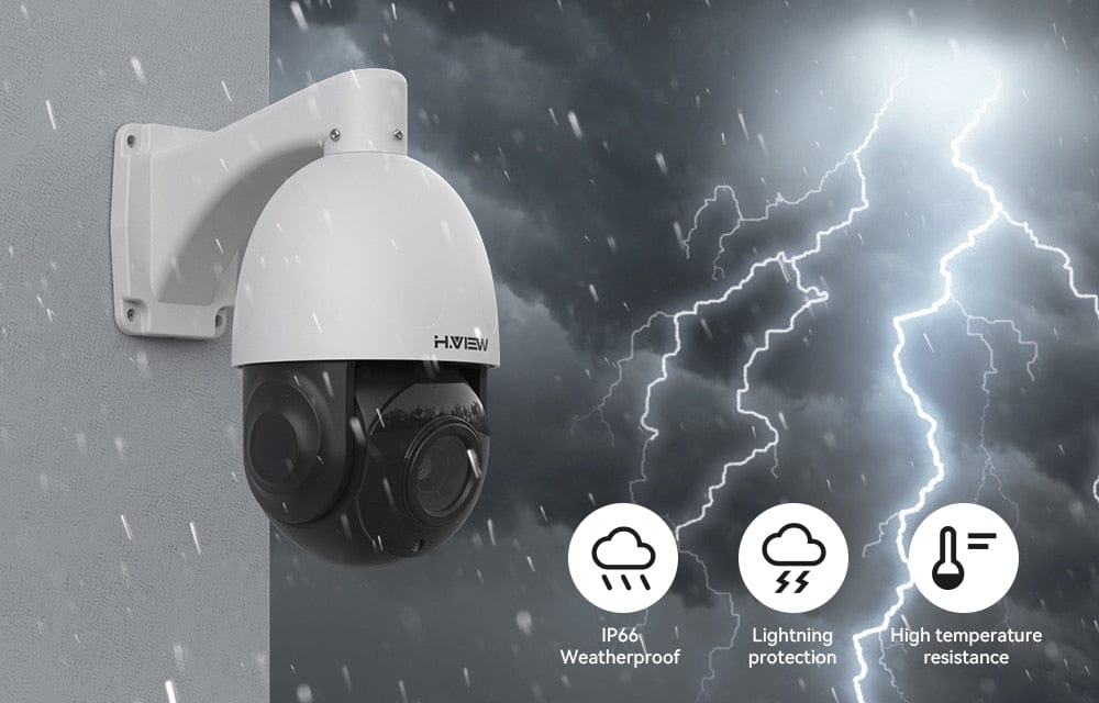 H.view 5MP 30X PoE PTZ Security Camera, Human Detection Security Cameras