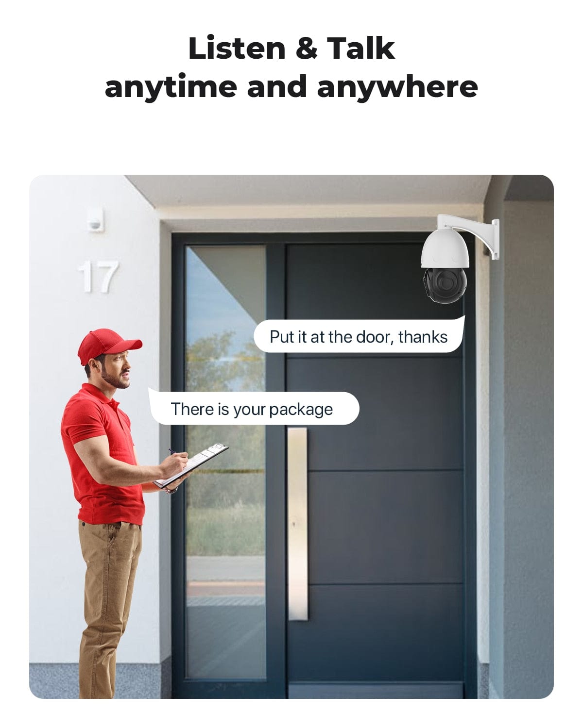 H.view 5MP 30X PoE PTZ Security Camera, Human Detection Security Cameras
